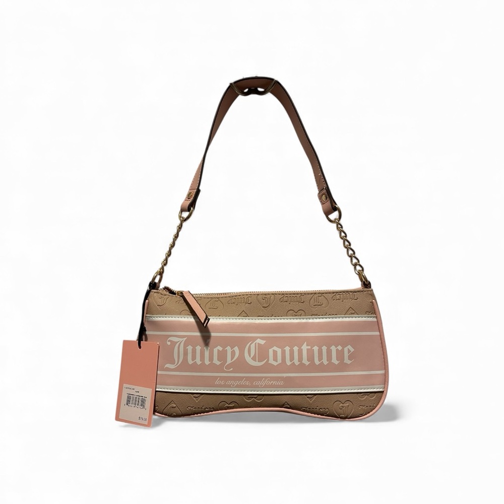 Juicy Couture Pink and Beige Shoulder Bag